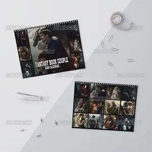 Fantasssy Book Couple 2026 Wall Calendar Monthly, Best Book Couple Must Have 2026 Calendar, Book Couples 2026 CalendarPerfect Gift For Valentine's Day