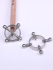 2PCS Non-Piercing Clip On Nipple Rings, Adjustable Dangling Breast Jewelry for Women Stainless Steel Faux Piercing Jewelry High Quality Jewelry