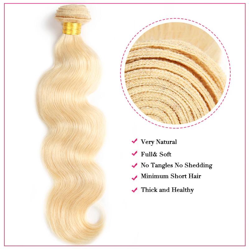 Glulaze 613 Blonde Bundles Of Human Hair Body Wave Human Hair Bundles Straight Hair Bundles Brazilian Hair SpringStatements