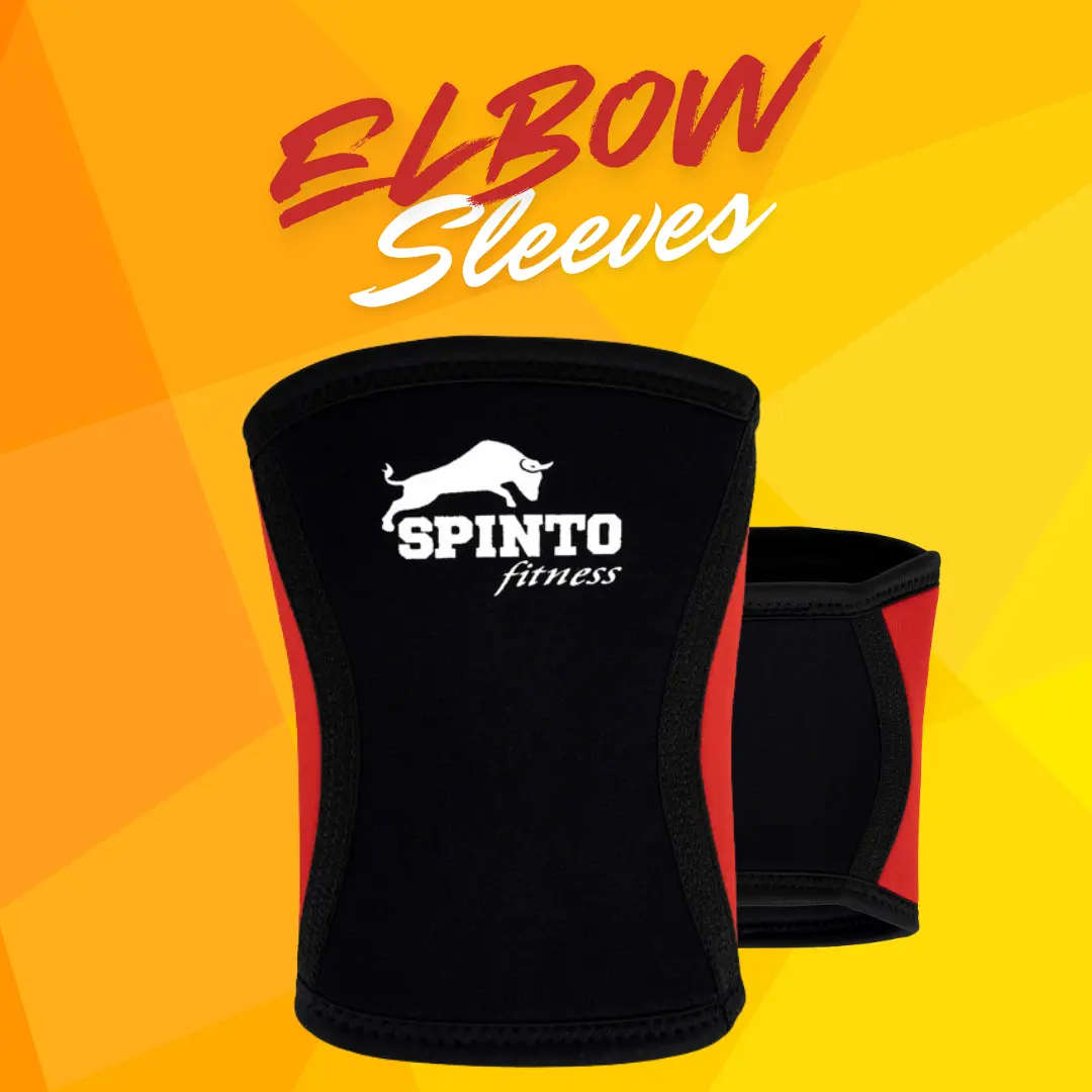 SPINTO 7mm Premium Elbow Sleeves, Sporty Protective Gear - Compression Joint Support for Weightlifting, CrossFit - Durable, Comfortable Fit for Training & Recovery