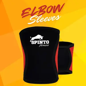 SPINTO 7mm Premium Elbow Sleeves | Compression Joint Support for Weightlifting, CrossFit & Fitness | Durable & Comfortable Fit for Training & Recovery