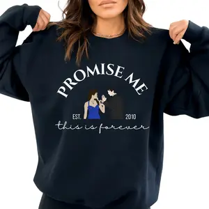 The Vampiree Diaries Sweatshirt, Promise Me This Is Forever, Damon Salvatore, Elena, Vampiree Diaries, TVD Merch