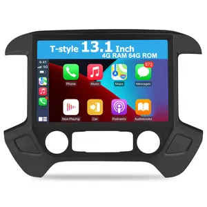 Car Stereo for Chevy Silverado GMC Sierra 2014-2018 touch screen has Android Auto Wireless Carplay, Bluetooth WIFI supports GPS Navigation