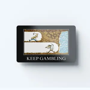 KEEP G4MBL1NG Meme Debit/Credit Card Skin, Vinyl Sticker - High Quality