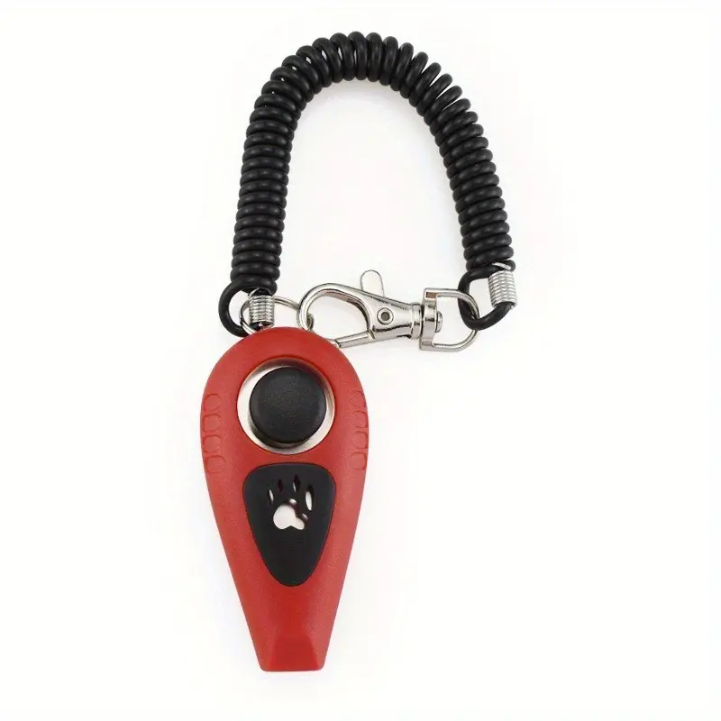 Dual Color Dog Training Clicker and Whistle, Long Strap, Durable Plastic, Behavior Correction, Positive Reinforcement, Pet Training Tool, Training Aid, Puppy Training Tools