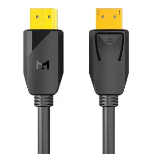 Monoprice Video Cable Display Port Cable DP 1.2 Public To Public Video Line 4K High Definition 3D Effect Button Design ( 4.9FT/9.8FT/16.5FT )