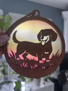 Dachshund Suncatcher for Sunny Window