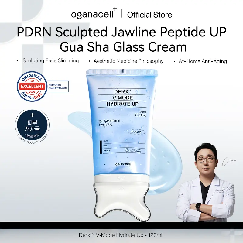[Creator Exclusive] Oganacell PDRN Peptide Gua Sha Lifting Gel Cream for Jawline Definition, Face Sculpting & De-Puffing, Firming & Elasticity Care for Dry and Sagging Skin, Glass Skin Glow, At-Home Facial Care | Korean Skincare, backtoschool