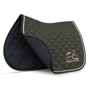 Equine Care All-Purpose English Saddle Pad for Large Horses - Breathable Mesh, Shock-Absorbing Foam Core, Non-Slip Grip Backing, Durable Quilted Finish