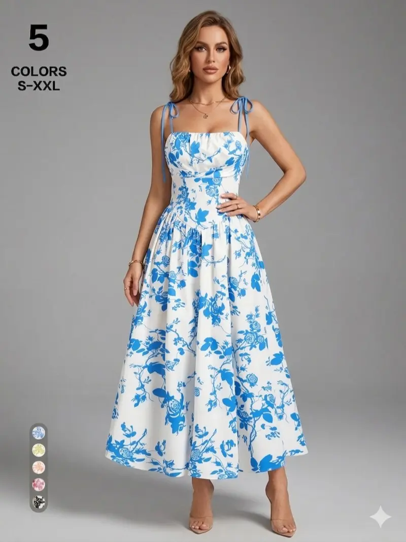 blue white floral dress - TikTok Shop blue white floral dress - TikTok Shop