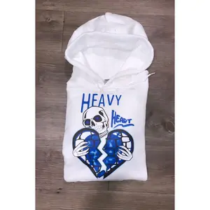 White Blue Skeleton Hoodie