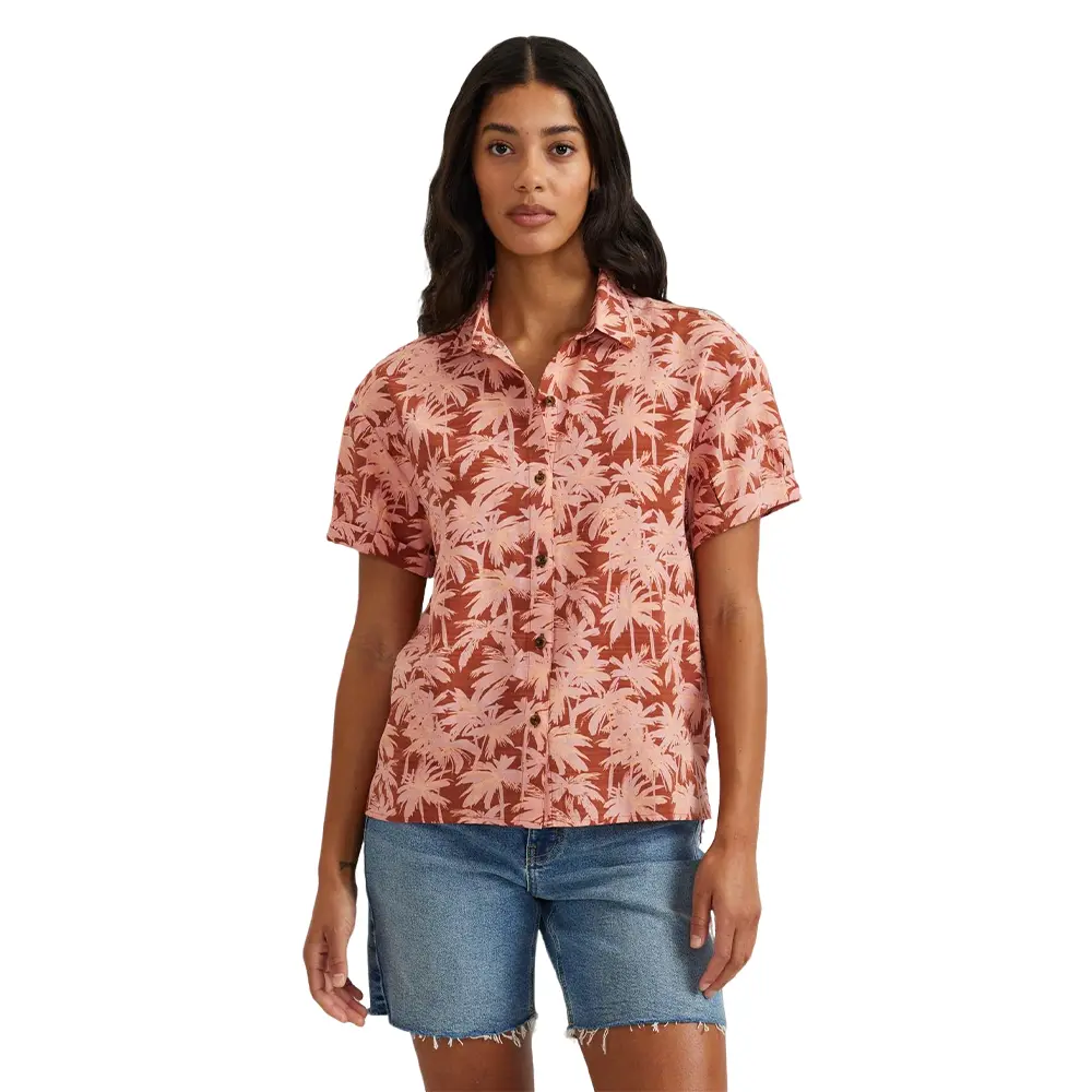 Eddie Bauer Women’s Baja Shorts and Short-Sleeve Shirt Set Lightweight Breathable Drawstring Relaxed Fit for Everyday Wear