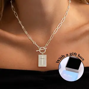Women's Necklaces - 2 Cuban-Style Crucifix Casting Metal Base Chain Long Necklaces, Gold-Plated & Silver-Plated, Ideal for Wedding Anniversary or Birthday Gifting to Loved Ones, Necklaces For Women