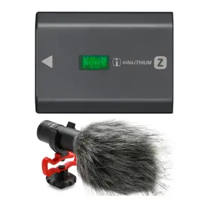 Sony NPFZ100 Z-series Rechargeable Battery Pack and Koah Simah Condenser Mic Bundle