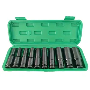 Interchangeable Steel Sockets, High Torque Tool Kit, Impact Set for Electric and Manual Wrenches, Durable and Versatile