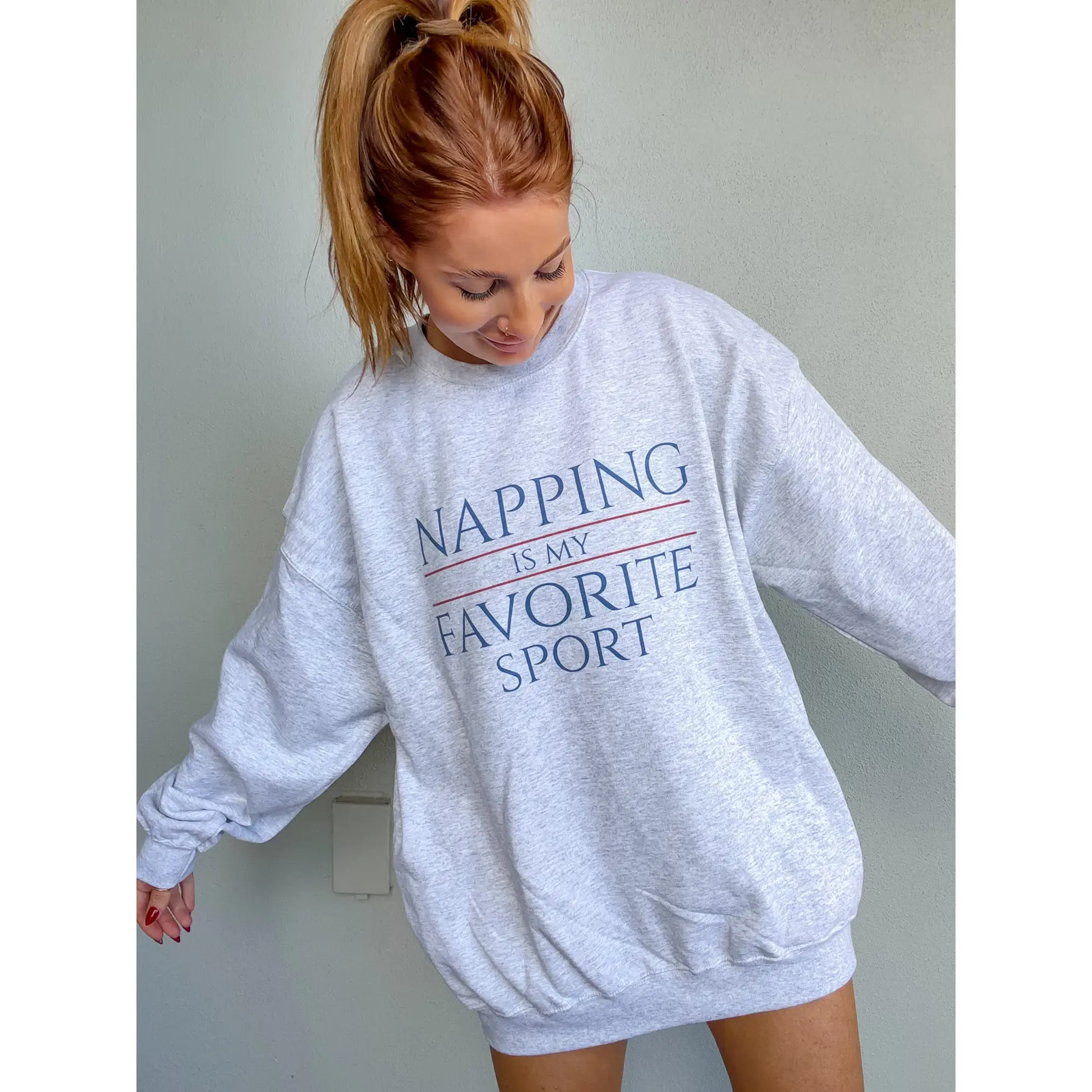 Favorite Sport Napping Graphic Top