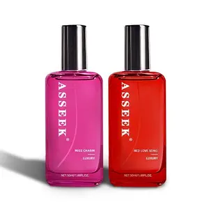ASSEEK Women's Long-Lasting Body Spray 2-Pack (Red and song + Miss charm) | Suitable for dating, daily life, parties, and gifting | 2 different fragrances: Orchid, Jasmine, Fruity, and Brown Sugar - 1.69 oz/bottle