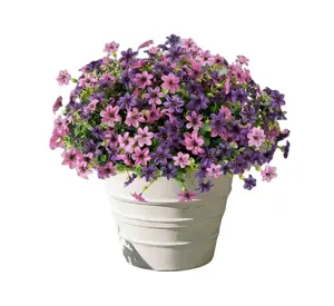 faux orchids:Everlasting Bloom: Premium 6-Piece Handcrafted Hanging Orchid Set. Timeless Elegance, Weather-Resistant Artistry for Your Sanctuary. Artificial UV Tricolor Flowers  artificial flowers for outside