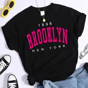 2024 New Summer Women  1898 Brooklyn New York T Shirt