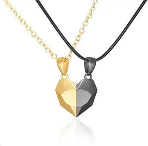 Couple Heart Attraction Matching Wishing Stone Stitching Love Pendant Necklace for Women Girls - Quiet Luxury Trendy It Girl Ins Aesthetic Couple Statement Jewelry Gifts valentines gifts for gf