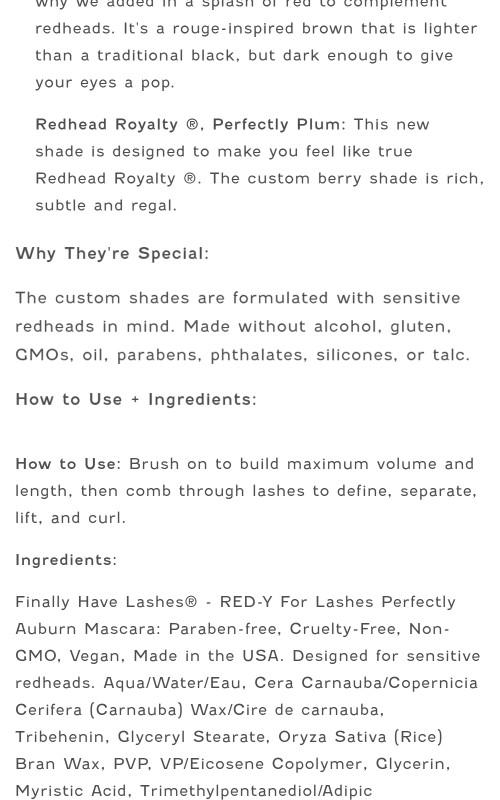 How to be a Redhead Finally Have Lashes® Enhancing Mascara - Makeup Cosmetic with Black Tube and Brush