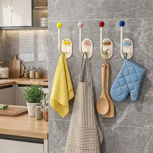 Dopamine Hair Tie Organizer Rack, Bathroom Headband Storage Holder, Door Hook Jewelry Organizer, Essential Home Accessory, Wall, Self Adhesive Hooks