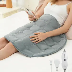 Weighted Heating Blanket 5lbs for Relax and Calm, 24" x 29" Portable Electric Pads for   Versatile Use, Warm Lap Blanket with 4 Heating Levels 2 Hours Timer Auto Off, Grey
