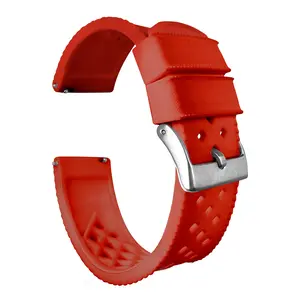 Crimson Red Tropical Style Watch Band - Seiko 5 Sports SRPD (22mm)
