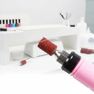 Electric Nail Drill Replacement Sanding Caps Set, Universal Dust Cover for Bits, Portable Heat-Resistant Storage Case, Dual-Texture Callus Remover, Anti-Slip Grip Accessories for Salon Manicure Kit