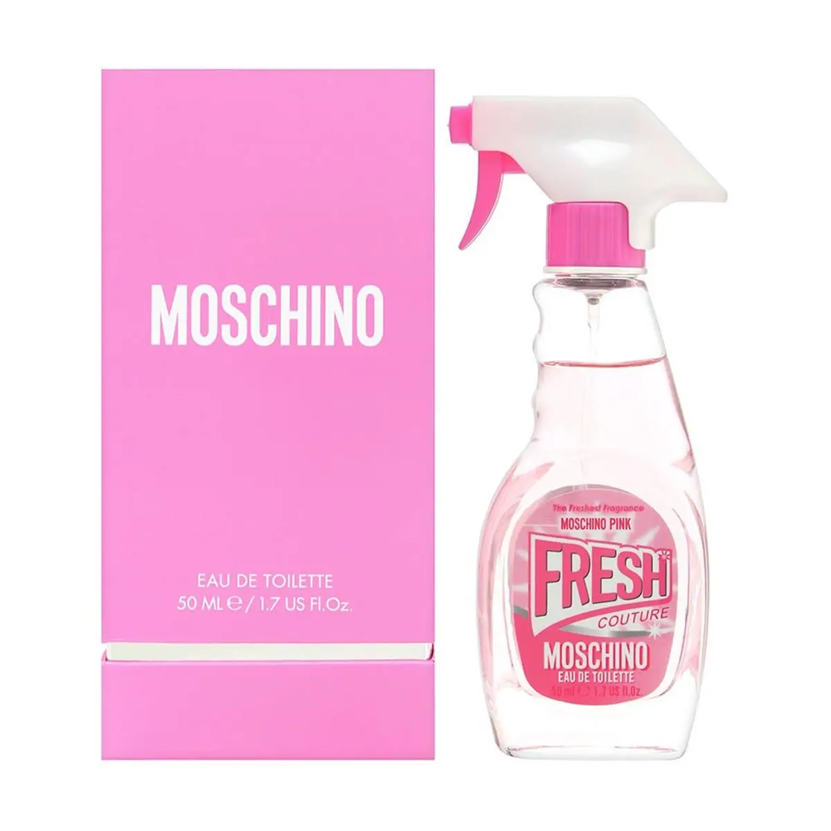 MOSCHINO Pink Fresh Couture Eau De Toilette Spray, A Versatile Luxury Fragrance, Long Lasting Perfumes for Women, 3.4 oz, 3 To 3.9 Fl Oz, Unisex Fresh Mix, Spray Bottle, Unisex Wear, Bottled Spray Unisex Fragrance