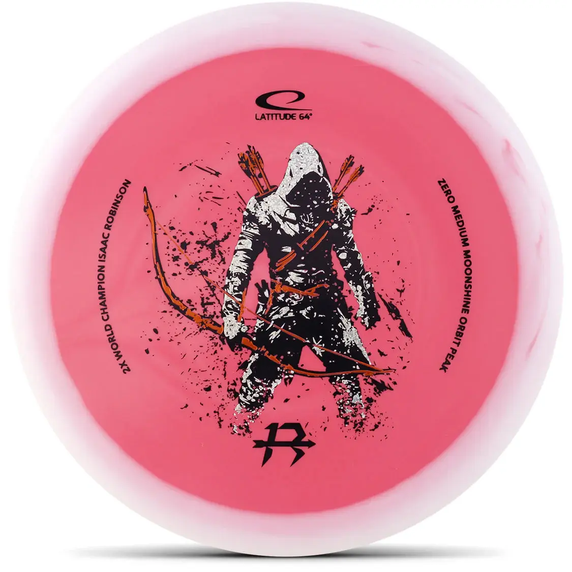 Latitude 64 Zero Medium Moonshine Glow Orbit Peak Putter with Isaac Robinson 2026 Team Series Archer Stamp [Back Stock Inventory - Disc and Stamp Color WILL VARY]