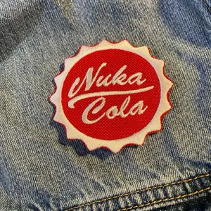 Nuka-Cola Embroidered Patch Fallout Design Sew-On Iron-On Hook Backing 2.88 Inches High-Quality Fabric for Gamers Fallout Enthusiasts Cosplay Costumes