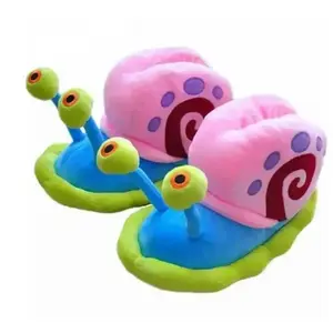 2025Unisex Snail Slippers Cartoon Home Indoor Sneaker Slippers Warm Plush