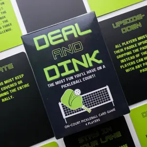 Deal and Dink –  The Ultimate On-Court Pickleball Card Game for Fun, Strategy, and Competition – The Best Pickleball Gift for Players of All Levels!
