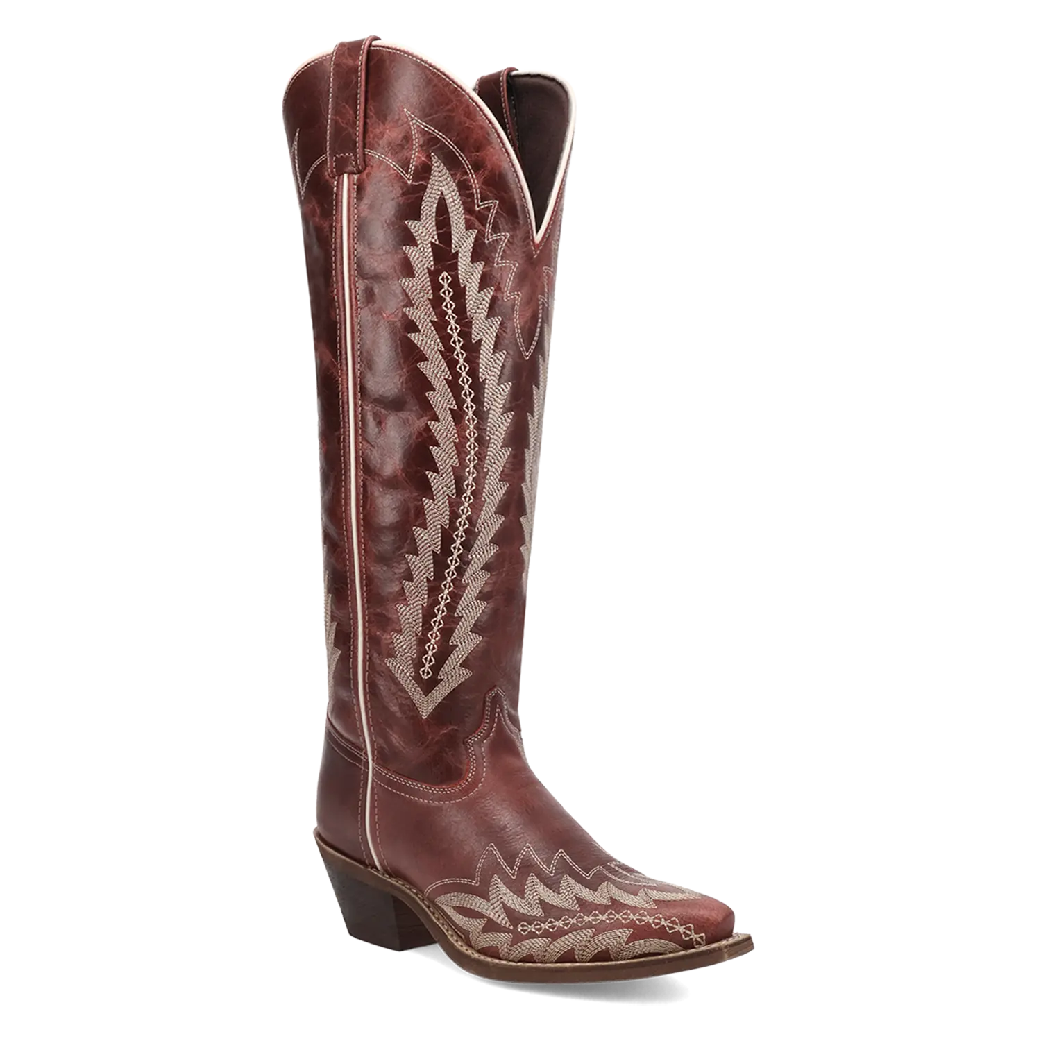 Laredo Ladies Roxelle Wide Calf Red Leather Western Tall Boot 20090WC