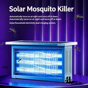 Solar Powered Bug Zapper Automotive Tool - 3 LED Tubes, 360-Degree Coverage, Waterproof Outdoor Electric Insect Killer with Solar Energy Storage for Patio, Garden, Automotive Tools