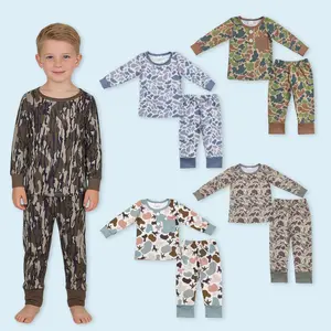 Deer Camouflage Long Sleeves Kids Boy Pajamas