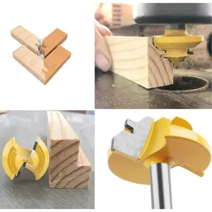 SRH 45° Lock Miter Router Bit for Woodworking Milling Grooving Cutter Tenon Joint Tool for Router Tables DIY Furniture Cabinet Making Engraving Machine Tool Accessories Hardware – Perfect for Corner Joints, Wood Joinery, Carpentry & Woodworking Projects