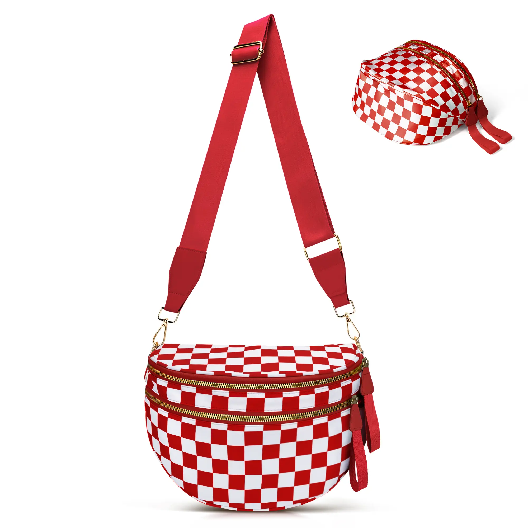 Red checkered pattern
