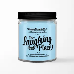 The Laughing Place 8oz Soy Candle With FREE Hidden Pin Inside - Water Smell - Splash - Wishes Candle Co - Vacation - Theme Park - Gift
