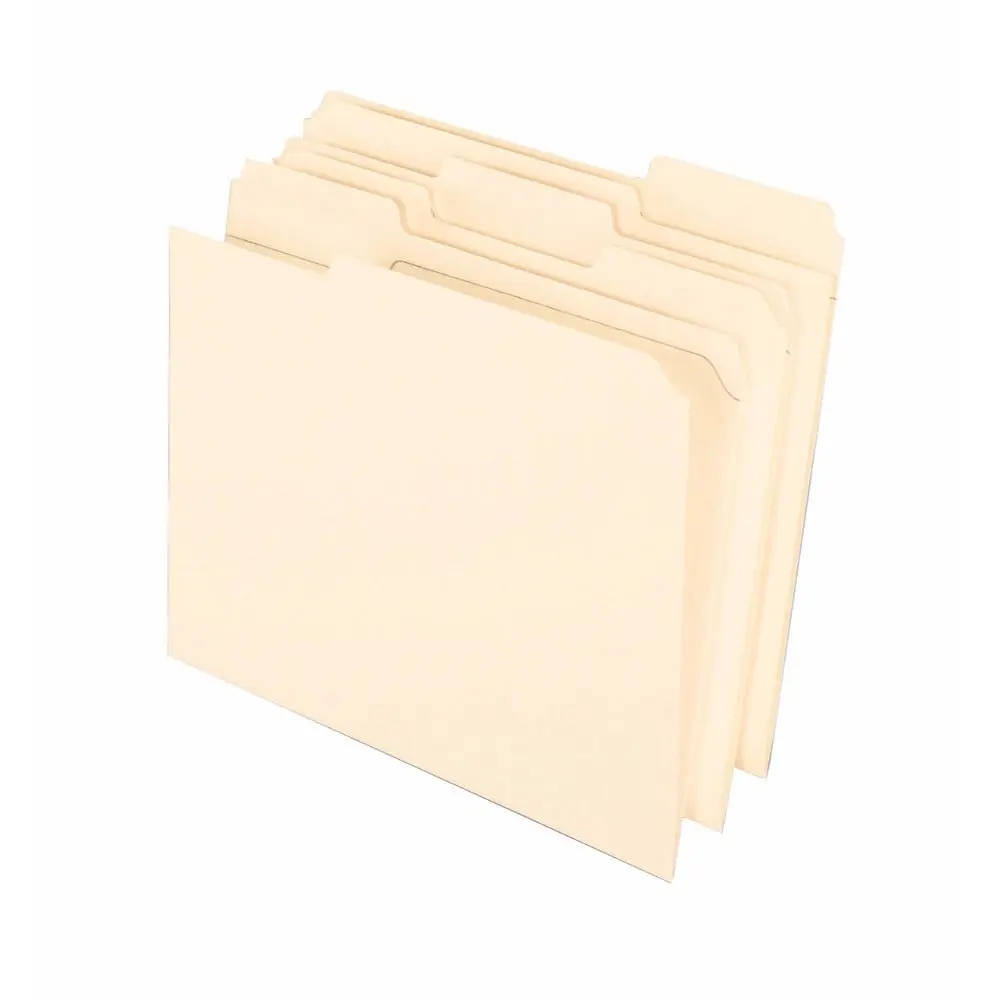 Pendaflex Reinforced Tab Manila File Folder - 1-3 Cut, Double Top, Letter Size, Medium Weight, Resists Bursting, Pack of 100 (Model 015780)