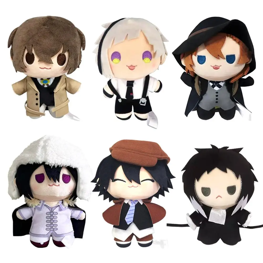 Nakahara Chuuya Dazai Osamu Plush Cotton Doll Body Dress Up Plush Stuffed Toy Cosplay Cartoon Stuffed Toys Children Gifts 20cm