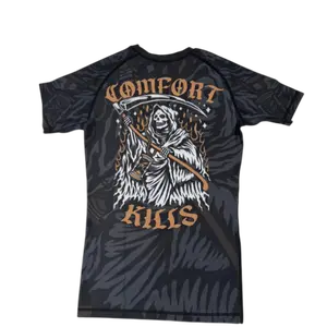 Butterfly X Comfort Kills Rash Guard - Summer Wear, Moisture-Wicking, Breathable, Compression Fit for MMA & Grappling