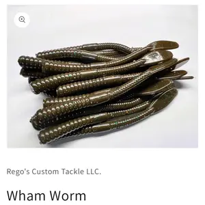 4” Wham Worm (10 Pack) - Bass, Trout, Steelhead Soft Plastic Lure minnow tube lure fishing kayak fishinghook bass fishing smallmouth bass tackle fish hooks