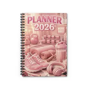 2026 Fitness Planner Notebook — Workout Goals & Gym Log Spiral Journal