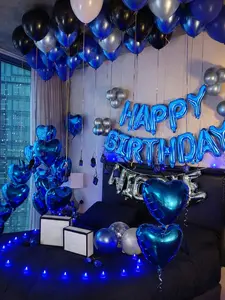 Metallic Happy Birthday Balloon Kit, Letter Foil Balloons + Metallic Latex Balloons, Birthday Party Decor Set for Home Celebration, Photo Booth Backdrop, Easy DIY Party Supplies (53pcs)