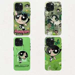 ButtercUp P0werpuff Girls Phone Case, Cartoon Aesthetic Cover, Shockproof Protective, For iPhone17 16, Cute Gift, TikTok Shop US