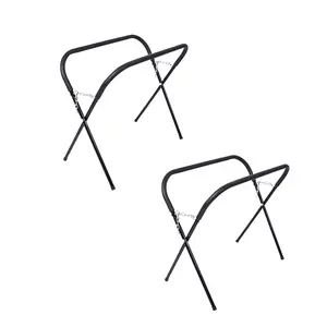 Garvee 2 Pack Heavy Duty Folding Work Stands - Portable, Foldable Workbench for Automotive Repairs with 750 Lbs Capacity - Ideal for Bumpers, Fenders, Doors, Hoods in Garage and Repair Shop