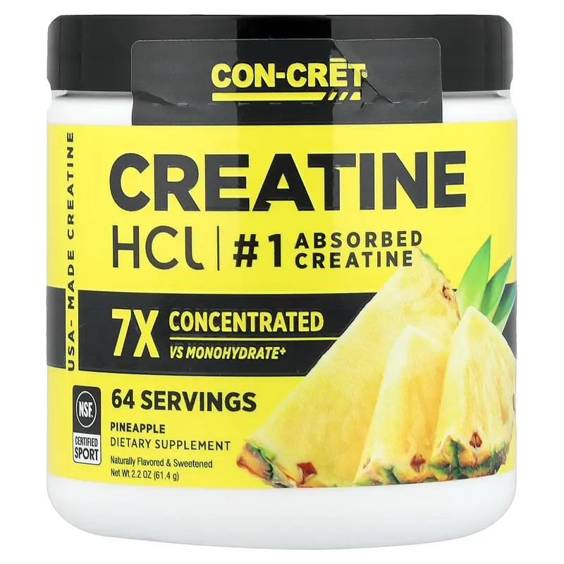 Con-Cret Creatine HCI, Pineapple, 2.2 oz (61.4 g)