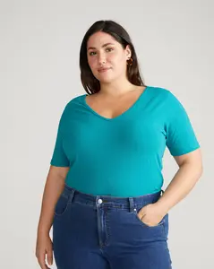 Double V Tee - Aurora